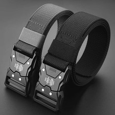 2pcs Tactical Waist Belt: Durable Automatic Buckle Outdoor Adventure Unisex
