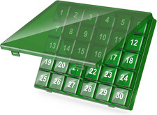 Monthly Pill Organizer Once a Day - 30 Day Pill Organizer Box - Easy to Open - L
