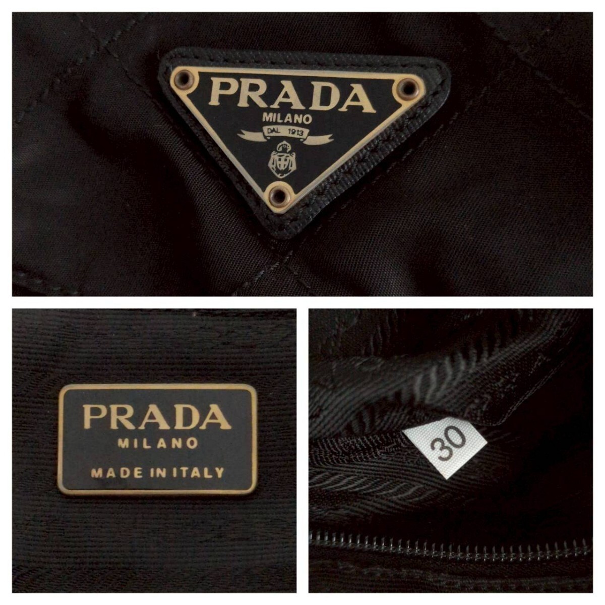 Good Condition PRADA Quilted Nylon Saffiano Leather Vintage Drawstring Backpack thumbnail 8