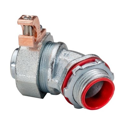 Southwire 232CSGR 3/4'' 45° Liquidtight Connector with Copper Lug (Pack of 10)