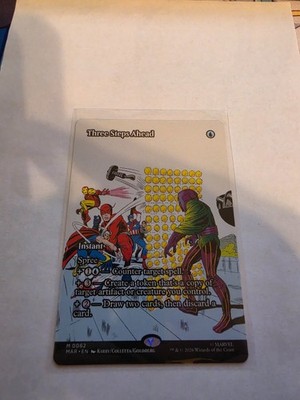 Three Steps Ahead Borderless MTG Marvel Universe: Eternal-Legal Nm/M *ON HAND*