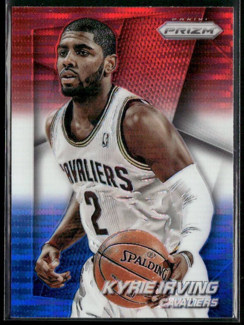 2014-15 Panini Prizm #18 Kyrie Irving Prizms Red White and Blue Pulsar