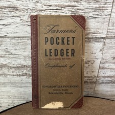Vintage John Deere Farmer’s Pocket Ledger 1949-50 Edwardsville, Illinois