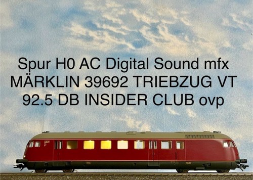 Märklin 39692 Digital Dieseltriebwagen VT 92.5 der DB mfx+ / DCC / Sound in OVP | Condition: Vom Verkäufer generalüberholt
