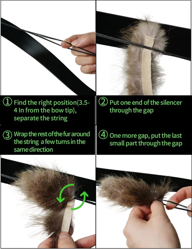 2Pcs String Silencer Traditional Archery Bowstring Dampeners Beaver Balls to Red - Image 4 of 4