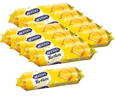 10er SET McVitie's Tartlets Lemon 100 g / Kekse mit Cremefüllung / Zitronenkekse