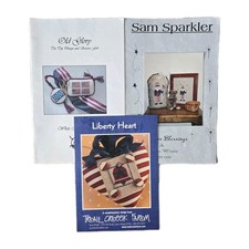 Lot Of 3 Patriotic cross stitch patterns 