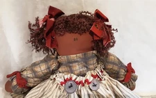 Vintage Americana Rag Doll.17 inches long.Beautifully Dress.