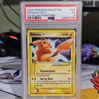 Pokémon Gold Star Pikachu Holo EX Holon Phantoms 104/110 Ultra Rare PSA 5