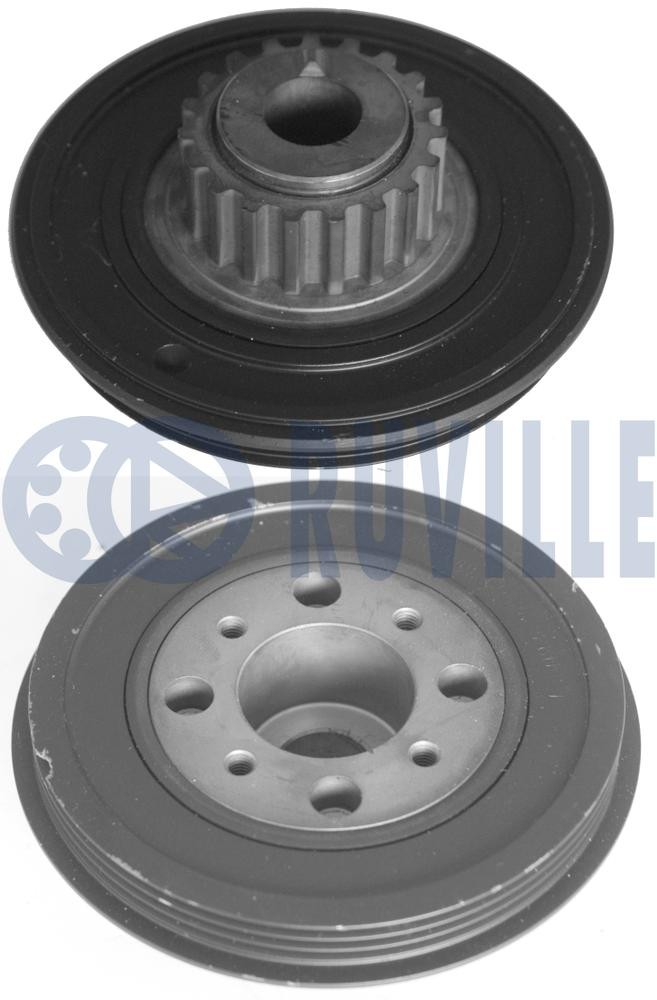 Poulie vilebrequin 520316 RUVILLE amortisseur de vibration moteur pour voiture FORD Fiesta