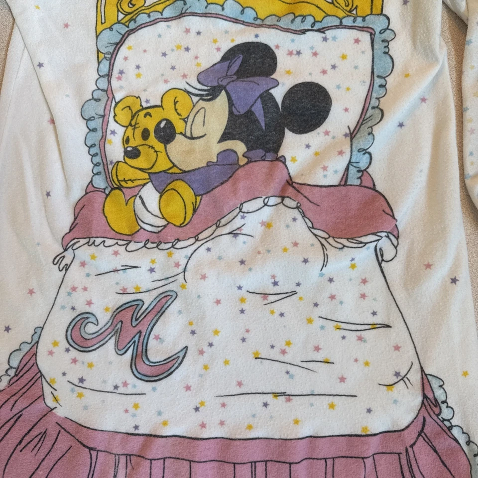 Camisa de vestir camisón vintage de Walt Disney Minnie Mouse para niñas talla 8 hecha en EE. UU. rara Foto 4 de 4