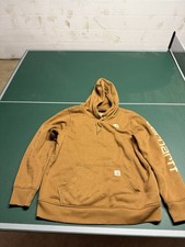 Carhartt Women  s L Clarksburg Brown Logo Sleeve Pullover Hoodie
