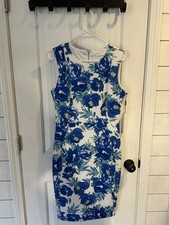 Calvin Klein Women's Floral Sheath Dress 8 NWT Easter Wedding Party Spring