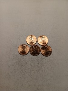 Lot Of 5 2025-D Lincoln Shield 1 Cent Pennies (Brilliant Uncirculated Finish)