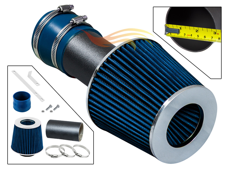 Rw Azul Sport RAM Entrada Kit + Filtro Para 2000-2003 Impala Grand Prix 3.1L