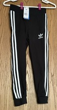 Adidas Originals Trefoil Track Pants Youth Size XS Black 3 Stripes NWT
