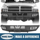 Hooke Road Steel Front Bumper Assembly for Dodge Ram 1500/2500/3500 1994-2002