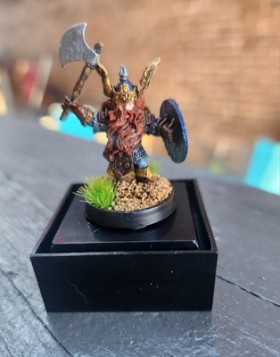 Reaper Miniatures DHL Well Painted Pewter Metal Hargrim Axehelm, Dwarf King
