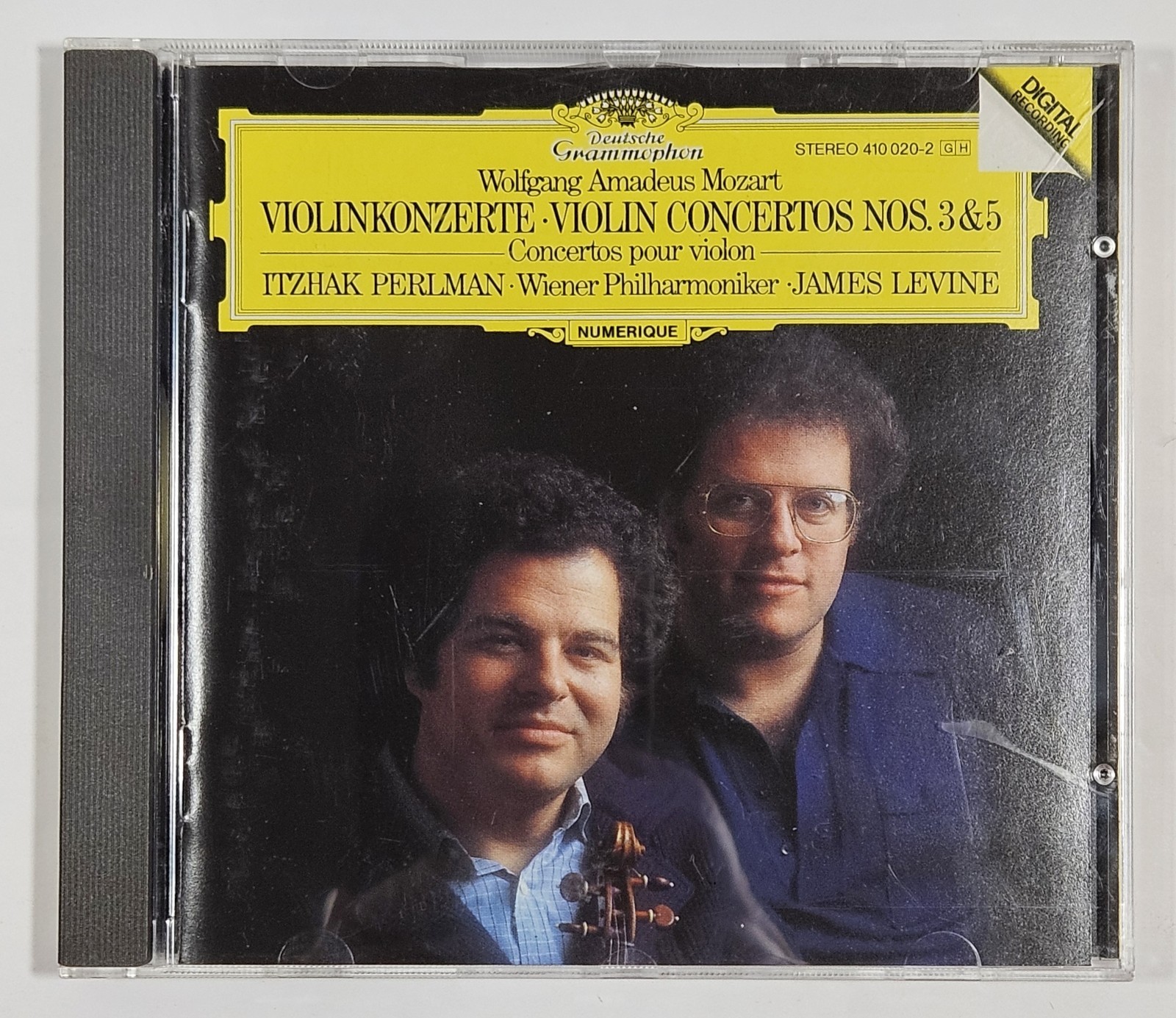 Perlman & Levine-Mozart:violin Concertos Nos. 3 & 5/Orig Dg Digital-W.g. By Pdo