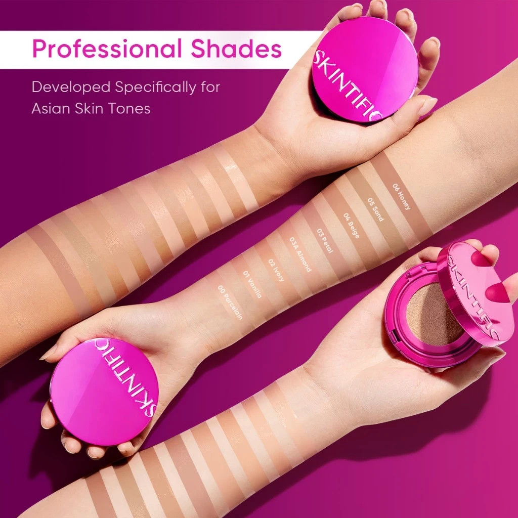 SKINTIFIC Cover Glow Perfect Pink Cushion 11g LongLasting Healthy
