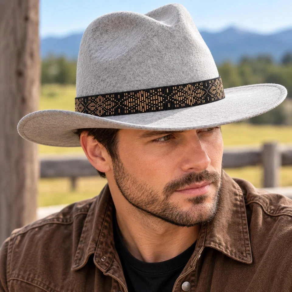 ネイティブアメリカンスタイル　ハットマイン　ブルーダイヤモンド　ハンドメイド作品 native american hat products for sale | eBay