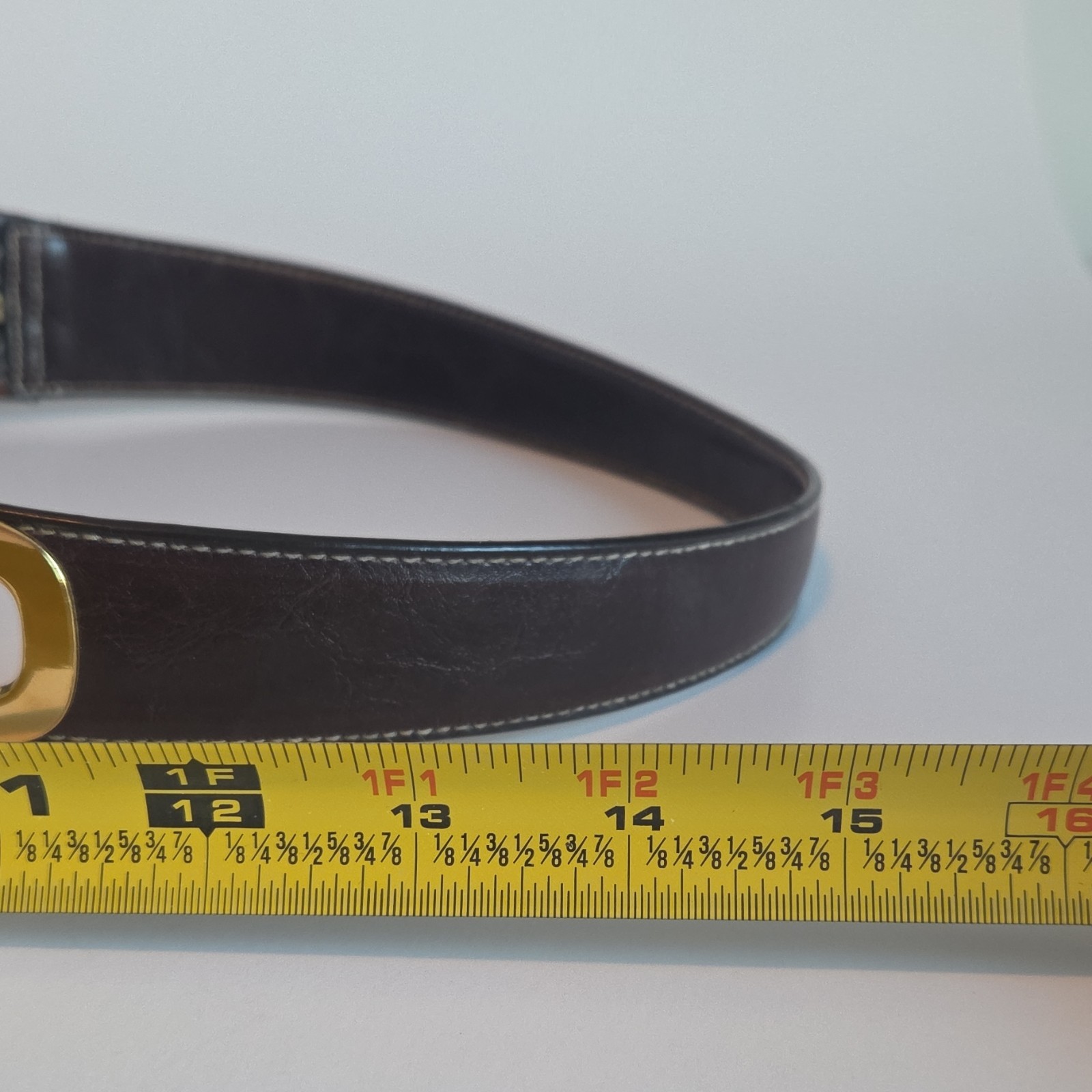 Brown Patchwork Shoulder Bag with Gold Hardware &… - image 12