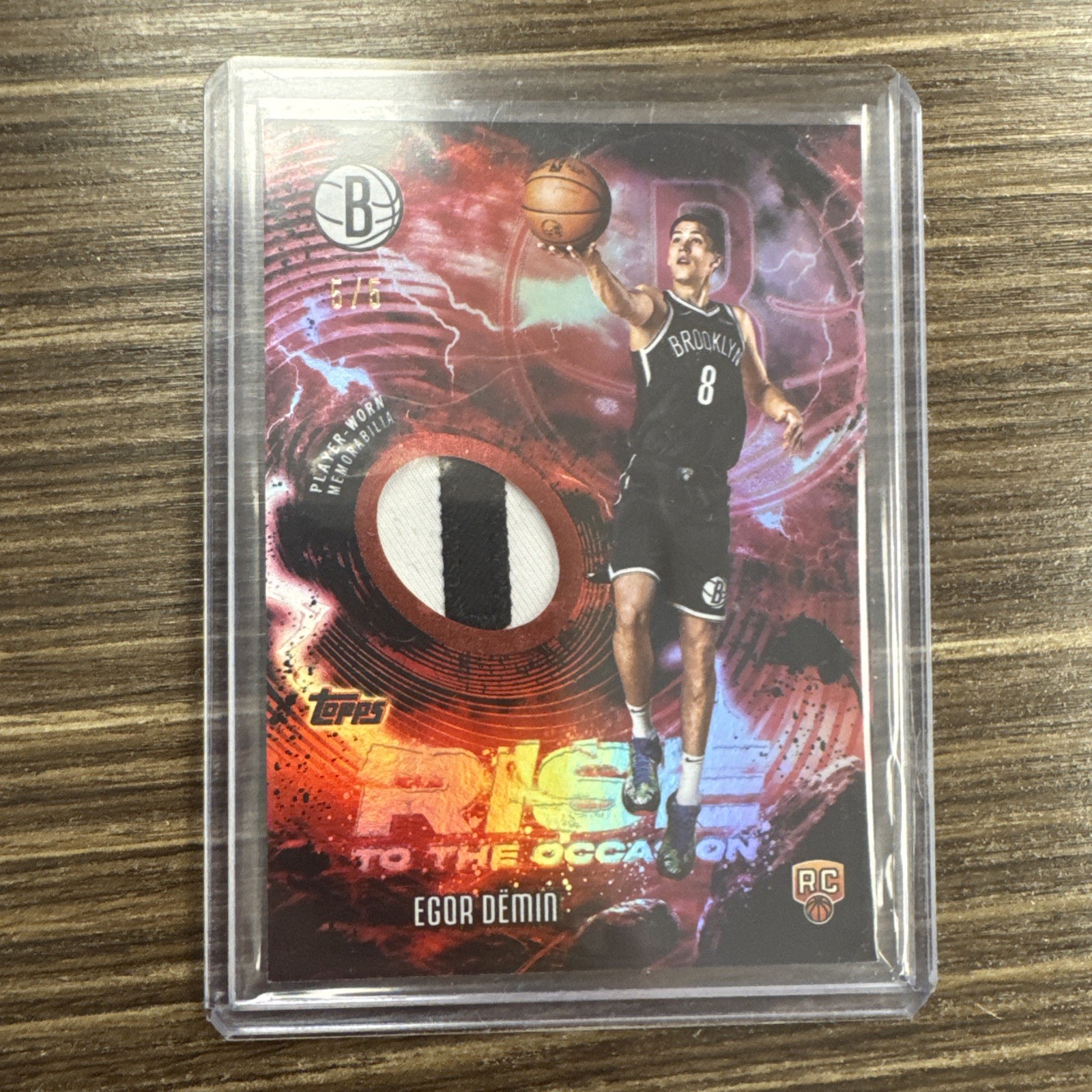 2025-26 Topps Rise To The Occasion Red Rainbow Egor Demin RC Rookie Relic /5