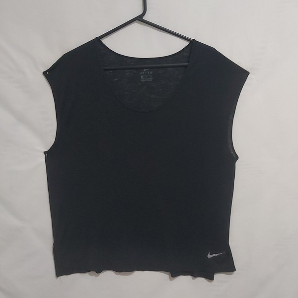 Nike Size XL Black Sleeveless Stretch T-Shirt Lightweight Activewear