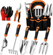 Gardening Tools, 8 Pcs Stainless Steel Heavy Duty Garden Tool Set
