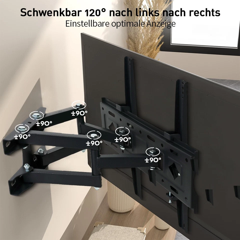 Soporte de pared para TV LCD LED TV 26-70 pulgadas giratorio inclinable 50KG - Imagen 3 de 4