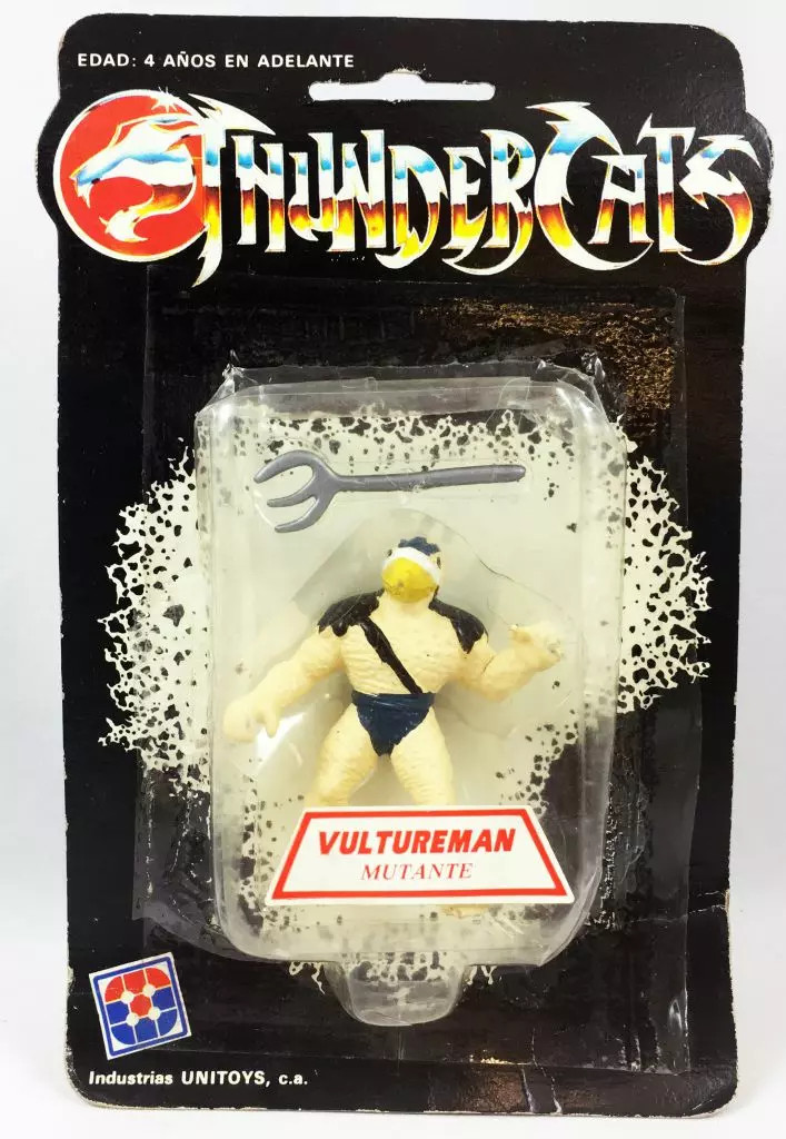 Trouvez enfin une figurine Cosmocats Vultureman Kidworks intacte et neuve sous blister vintage