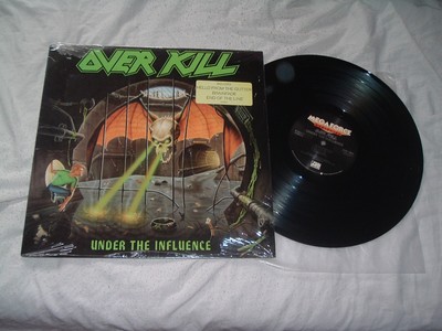 Over Kill Under The Influence '88 Schrumpfen + Hype Sticker US 1st Pr Mint