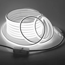 120V COB LED Rope Lights 16.4FT Outdoor LED Strip Lights Waterproof Daylight ...