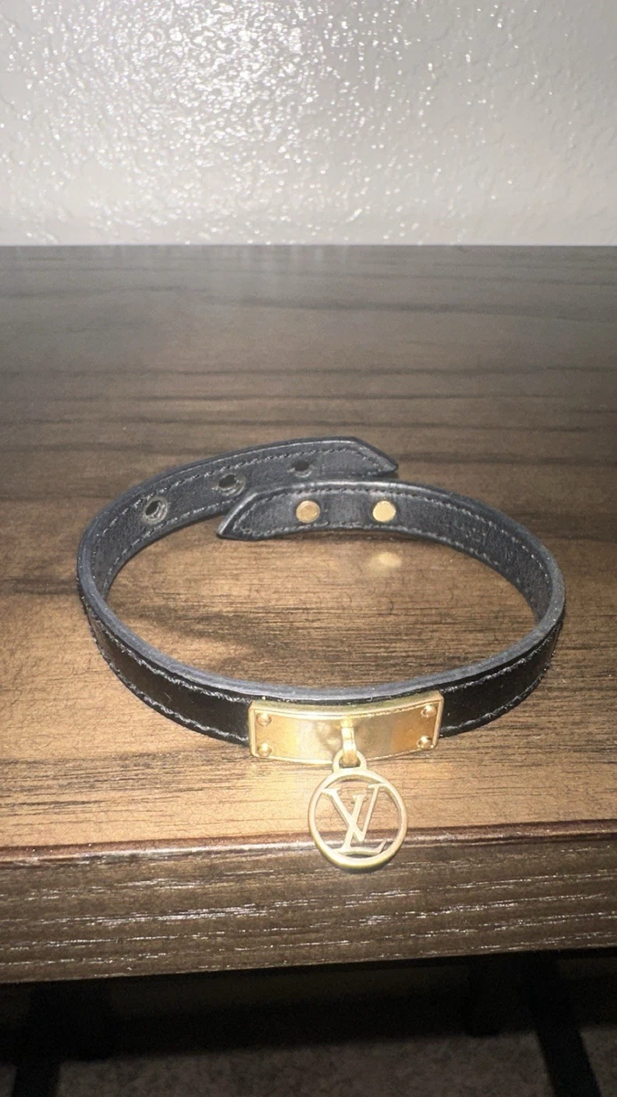 Louis Vuitton Black Leather LV Charm Bracelet Made in France Y2K Louis Vuitton Charm Bracelet Vintage - Etsy main image 2