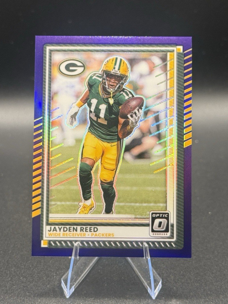 2025 Panini Donruss Optic - Jayden Reed #41 Purple Prizm /60