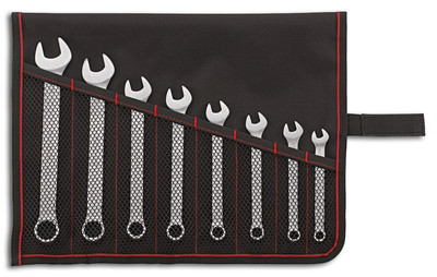 FORMAT Ringmaulschlüssel-Satz DIN3113A 8-teilig, in Rolltasche, 8-19mm