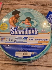 Swimways Premium Baby Springfloat With Sun Canopy Blue *9-24 Months (Shelf)
