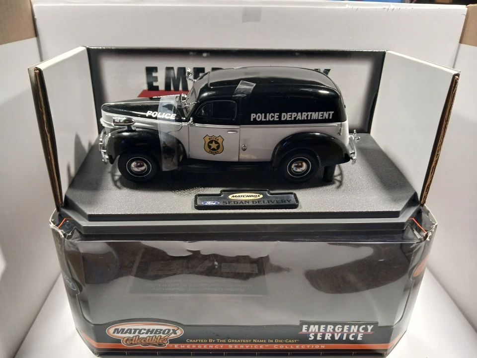 Matchbox 1940 Emergency Service Ford Police Sedan Delivery 1:18 Diecast  - Image 2 of 4