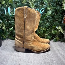 Vintage Wolverine Pigskin Suede Cowboy Boots Mens Size 9.5 D Made in USA Vibram