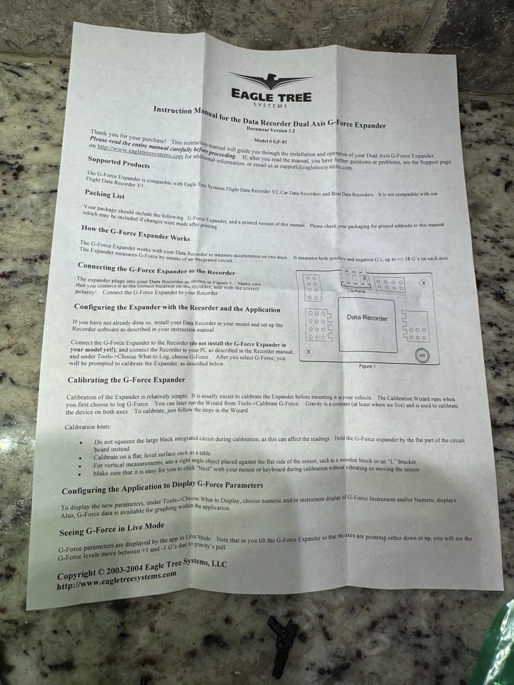 Eagle Tree RC Dual access G Force Expander Data Recorder Model GF-01 - Image 4 of 4