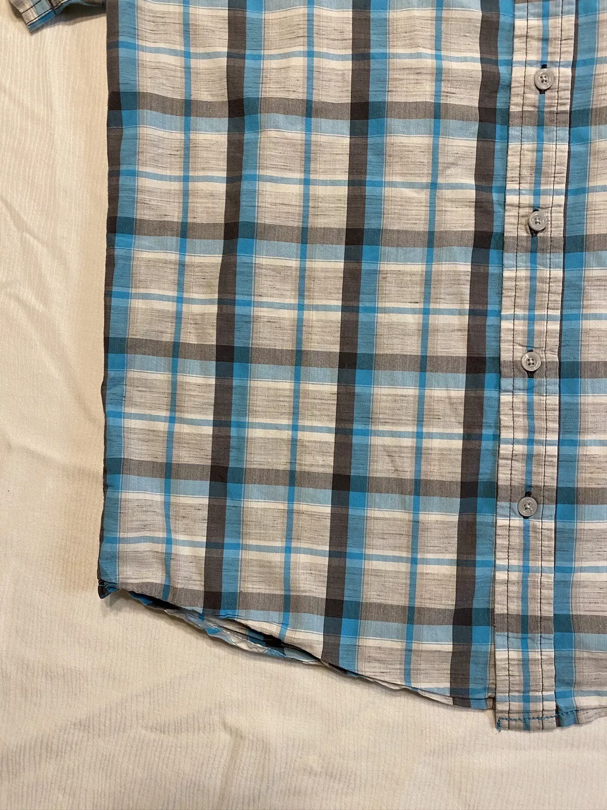 prana tamarack short sleeve button up plaid outdoor shirt