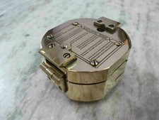 Nautical Solid Brass Brunton Compass Vintage Marine Collectible Décor Working
