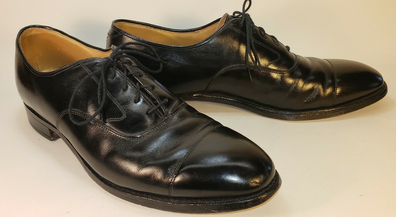 SAOLA Johnston & Murphy Aristocraft Cap Toe Oxford Uomo Taglia 9.5B 2A Mod. 34472 USA