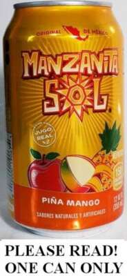 Manzanita Sol Pineapple Mango Soda 2019 FULL NEW 12oz Pepsi's Mexican American