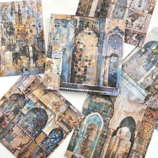 Exotic Architecture Paper Sheets Travel Junk Journal Collage Scrapbooking