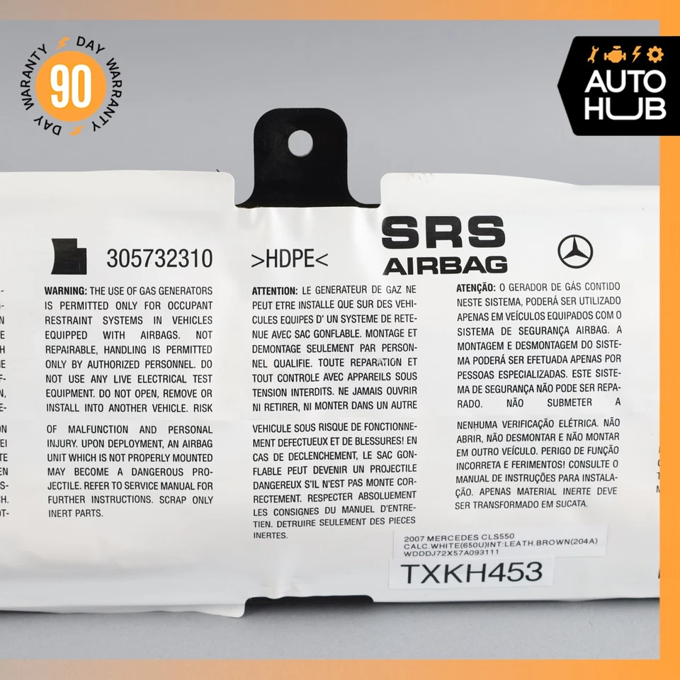 Оригинальная правая подушка безопасности для приборной панели 06–11 Mercedes W219 CLS550 CLS55 AMG - Изображение 3 из 4