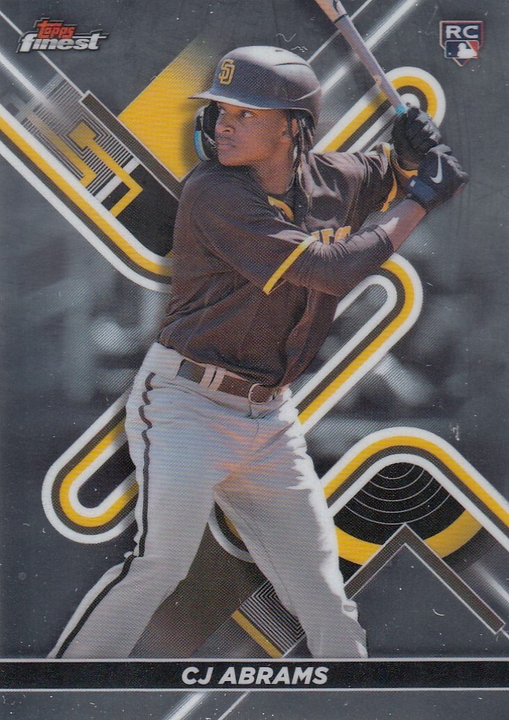 CJ ABRAMS FINEST ROOKIE CARD RC WASHINGTON NATIONALS #39 2022 22 TOPPS