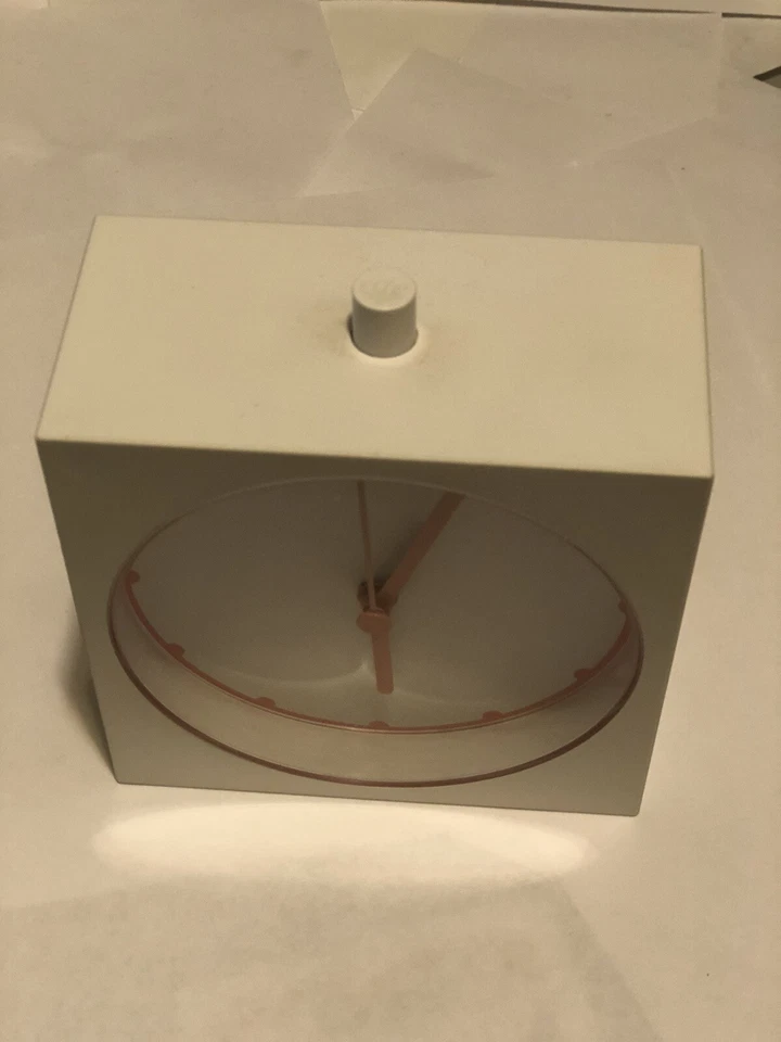 Ikea Bajk Alarm Clock Designed By Warnhammar and A. Fredriksson White And Pink - Image 2 of 4