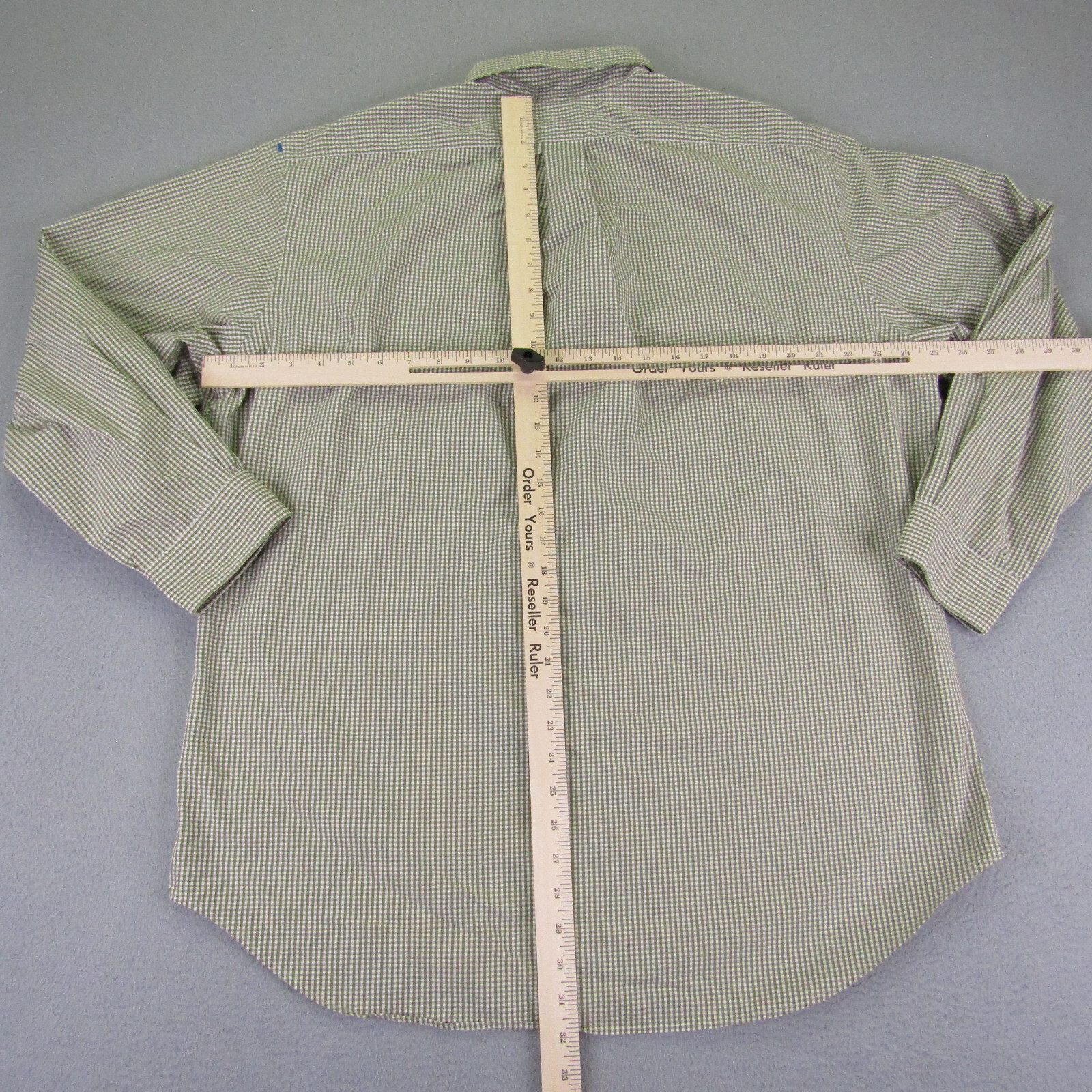 Camicia Ralph Lauren vintage uomo XL verde bianco gingham plaid bottoni pony anni 90