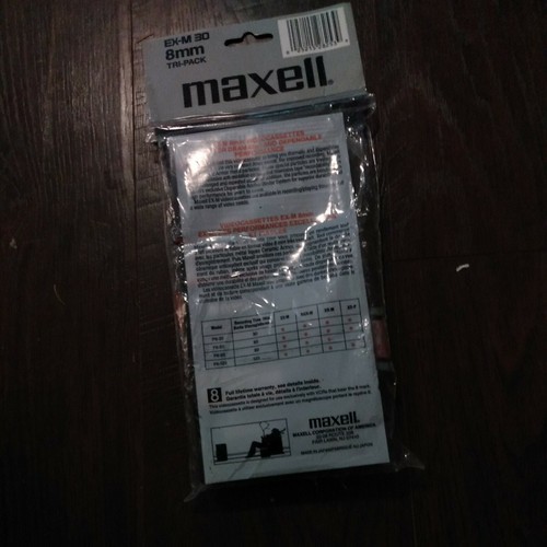 NEW 3 Pack Maxell 8mm EX-M 30 Video Cassettes - Camcorder Tapes - - Picture 2 of 2
